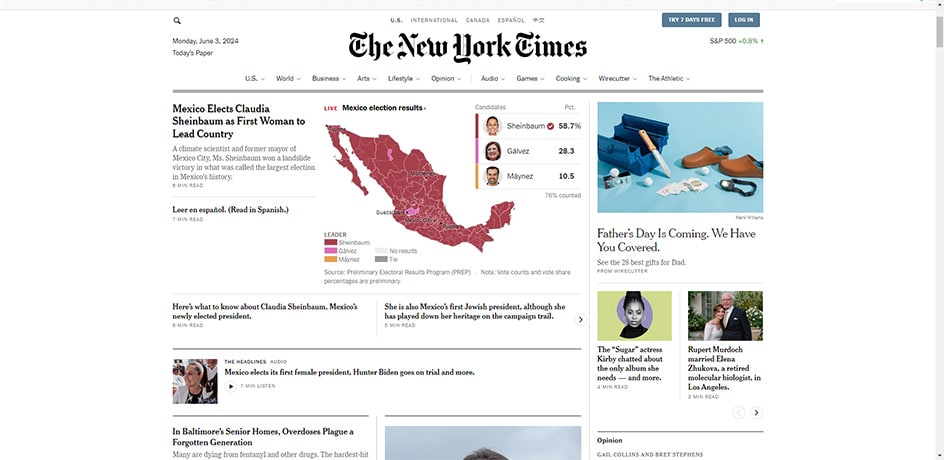 New York Times - Font style important